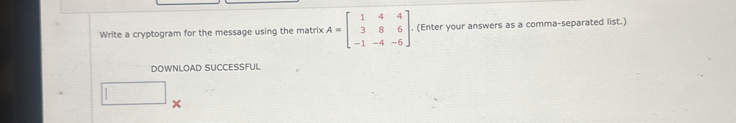 Solved write a cryptogram for the message using the matrix | Chegg.com