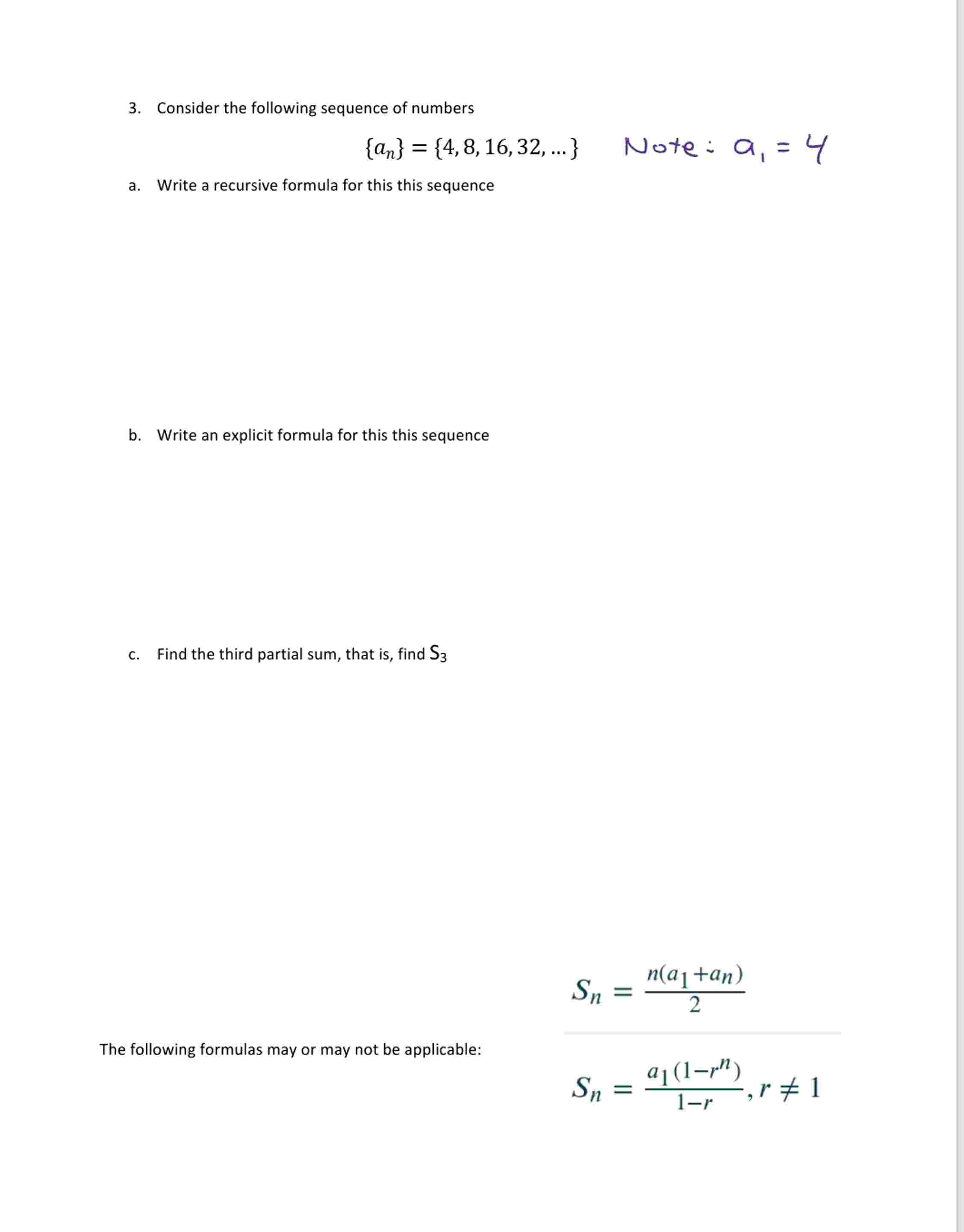 Consider the following sequence of | Chegg.com
