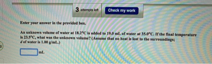 Solved 3 attempts left Check my work Enter your answer in | Chegg.com