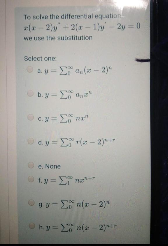 Solved To Solve The Differential Equation X X 2 Y 2 Chegg Com