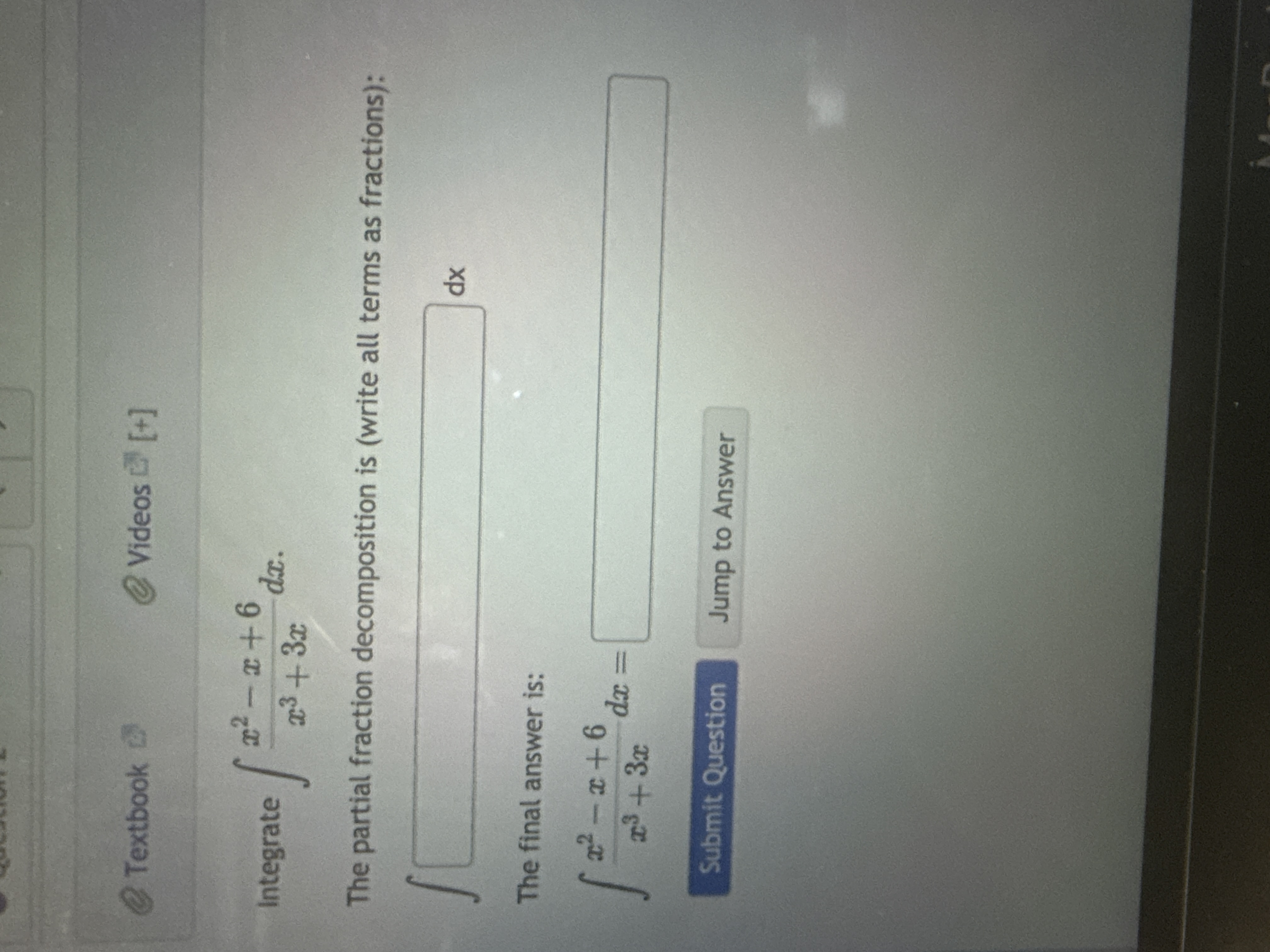Solved Correct and clear answer please Integrate \int | Chegg.com