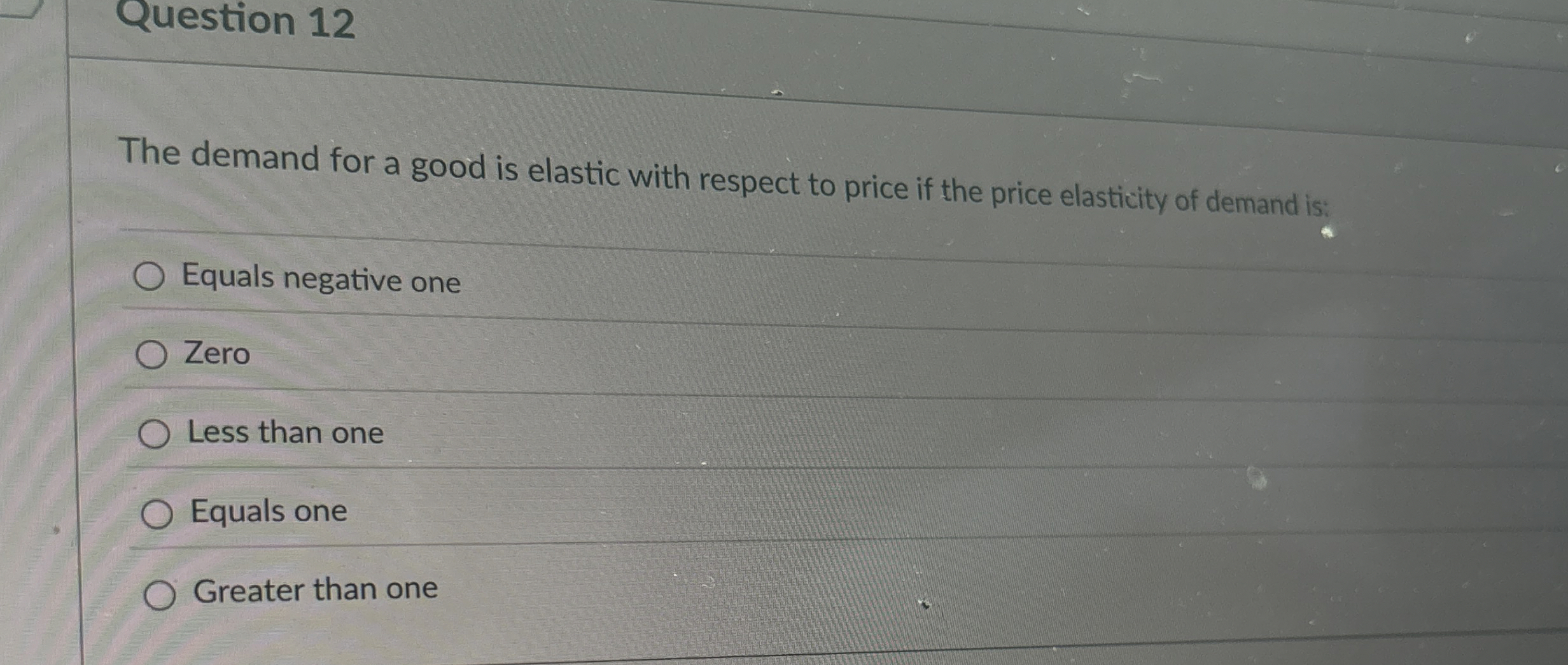 Solved Question 12The demand for a good is elastic with | Chegg.com