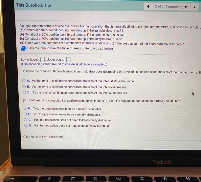 Solved This Question: 1 pt 2 of 7 (1 complete) Th A simple | Chegg.com