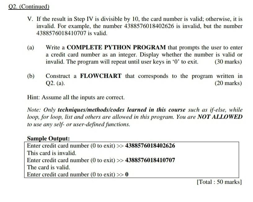 Solved Q2 Credit card numbers follow certain patterns. It | Chegg.com