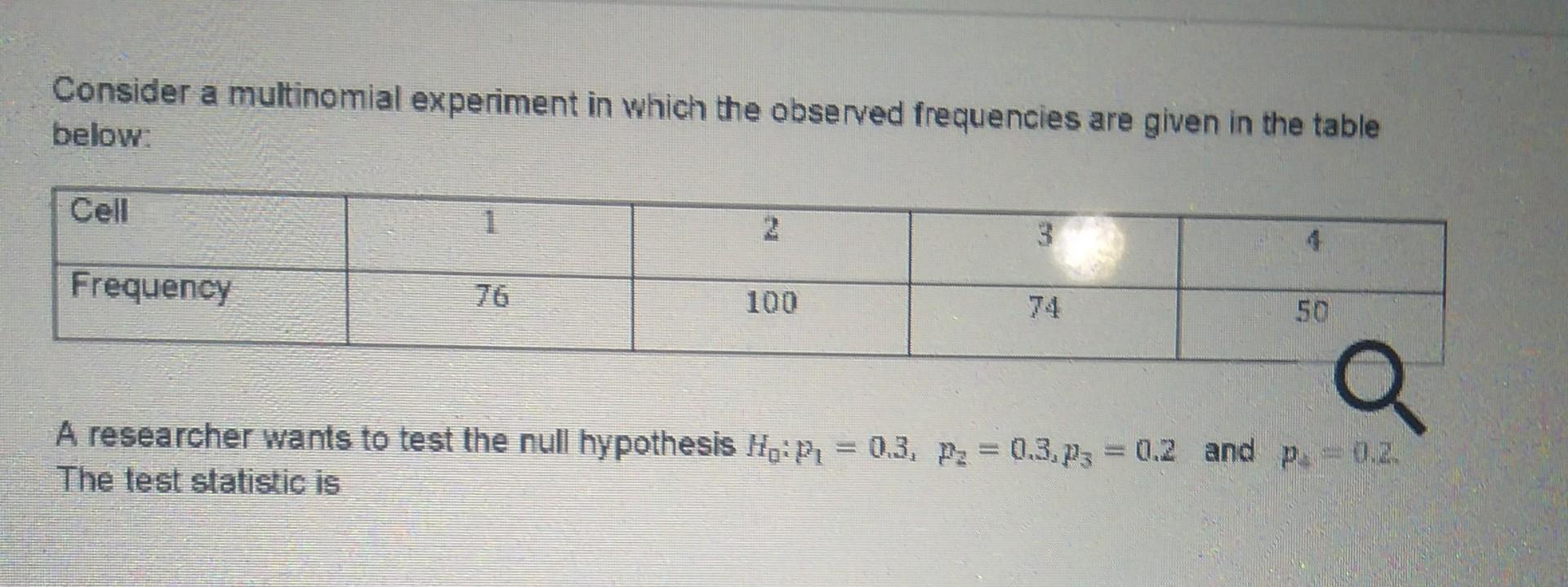 a multinomial experiment with