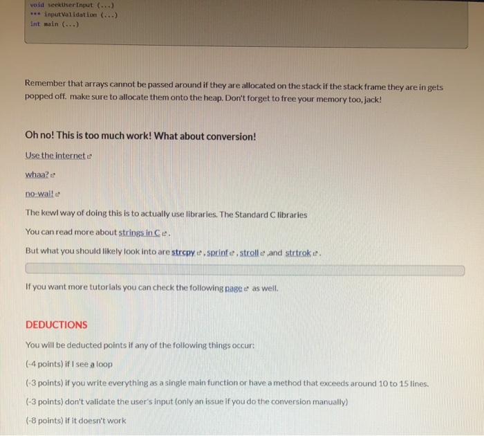 Solved I need help writing my code in C programming, this is | Chegg.com
