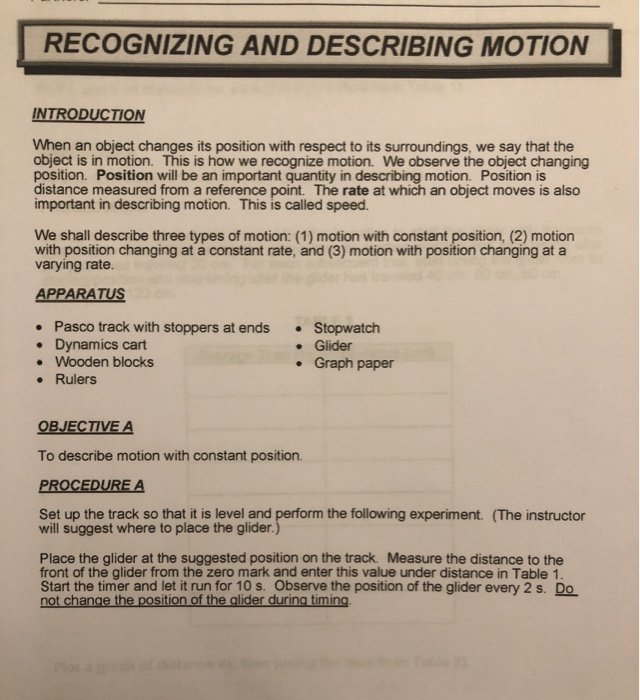 Solved INTRODUCTION When an object changes its position with | Chegg.com