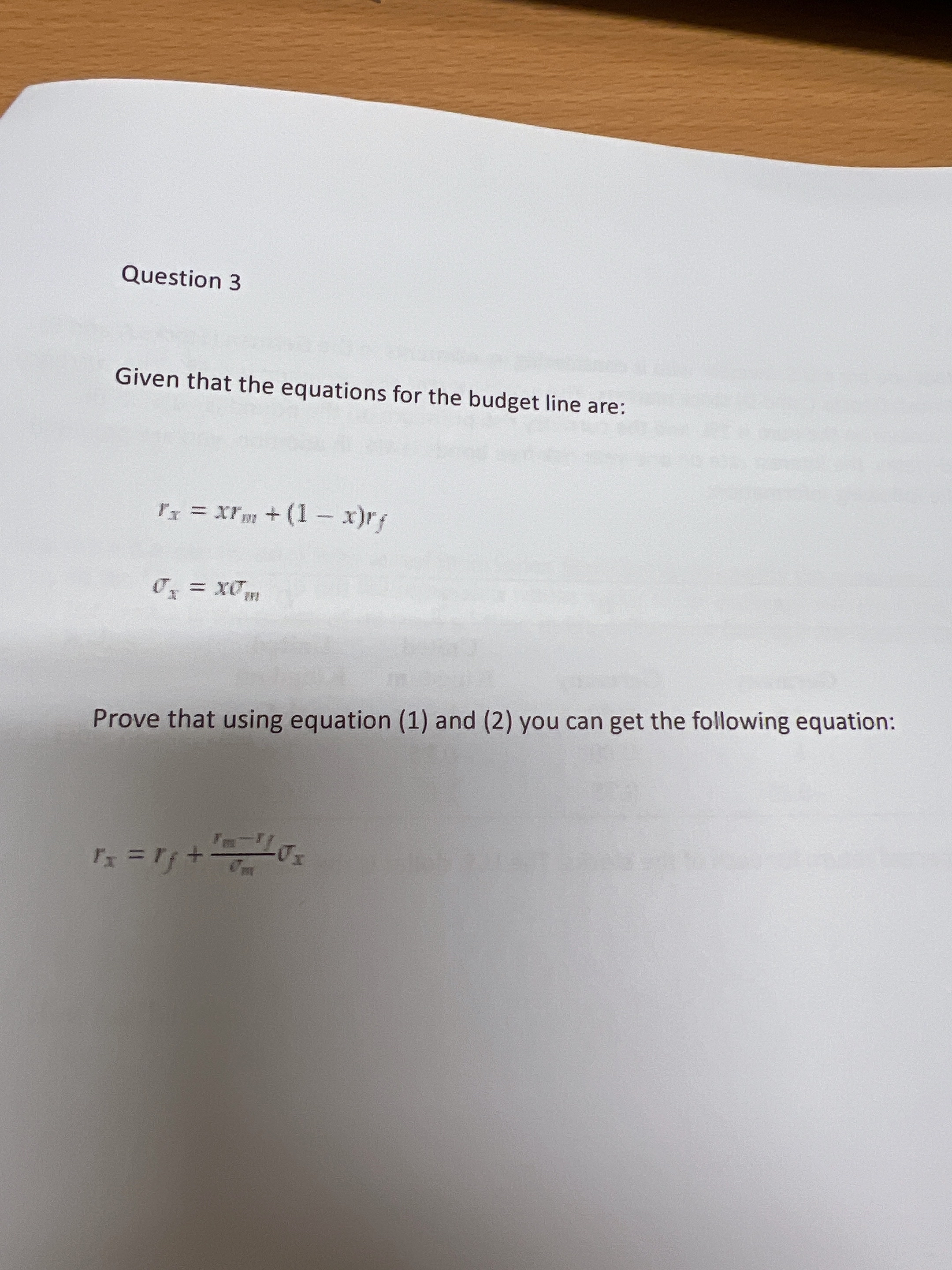 Solved Question 3Given that the equations for the budget | Chegg.com