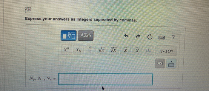 Solved H Express your answers as integers separated by | Chegg.com