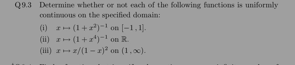 Solved 9.3 Determine whether or not each of the following | Chegg.com