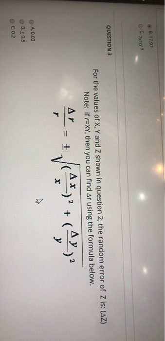 Solved Question 2 If X 5 12 0 1 And Y 3 51 0 07 Z X Chegg Com