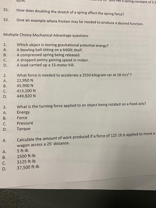 Solved P44 5. A B. C. Which action would produce a decrease | Chegg.com