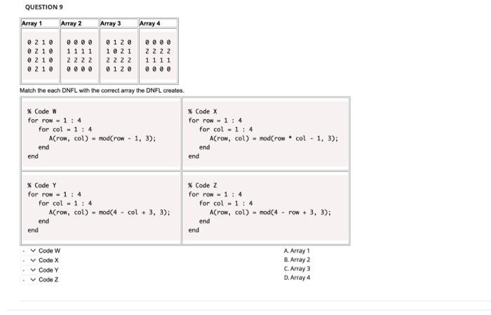 Solved Choose the correct code that lests for this pattern | Chegg.com