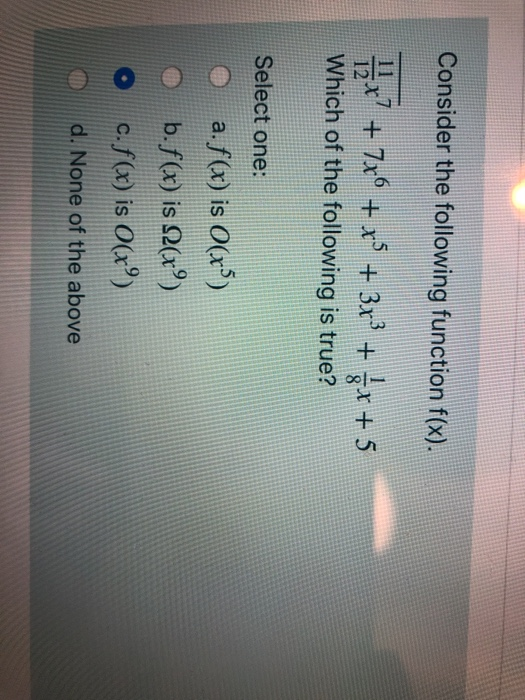 Solved Consider the following function f(x). *xx? + 7xó + x | Chegg.com