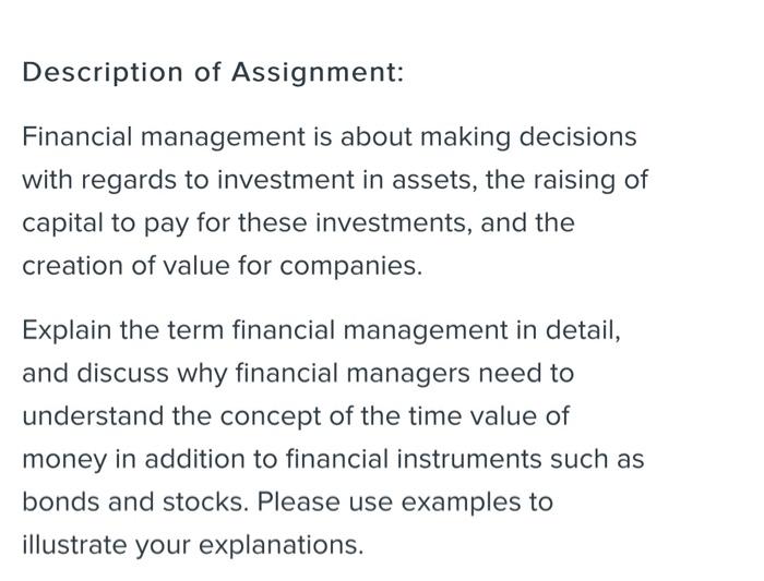 assignment financial definition