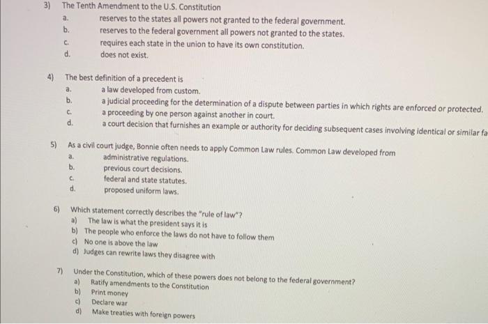 Court cases involving the 10th clearance amendment