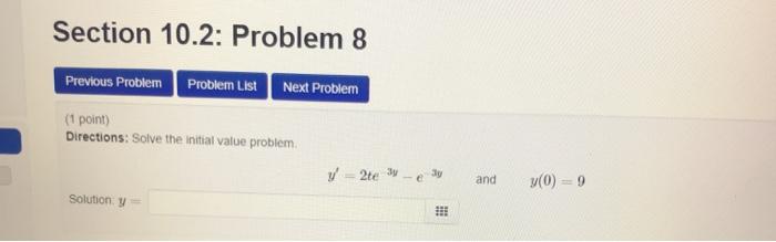 Solved Section 10.2: Problem 8 Previous Problem Problem List | Chegg.com