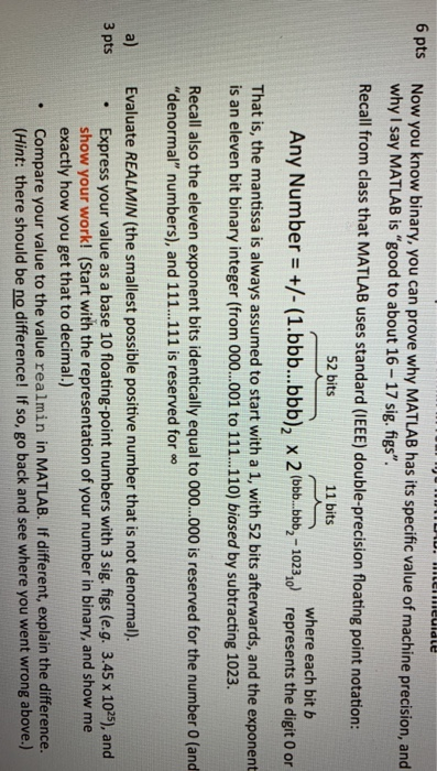 Now you know binary, you can prove why MATLAB has its | Chegg.com