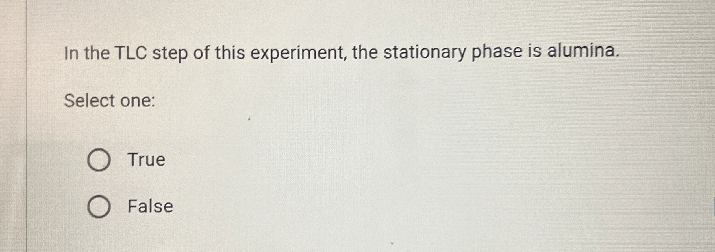 Solved In the TLC step of this experiment, the stationary