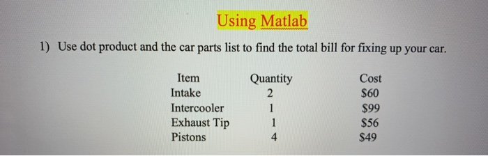 solved-using-matlab-1-use-dot-product-and-the-car-parts-chegg