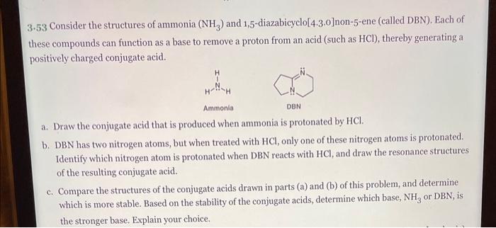 Solved 3.53 Consider The Structures Of Ammonia (NH3) And 1,5 | Chegg.com