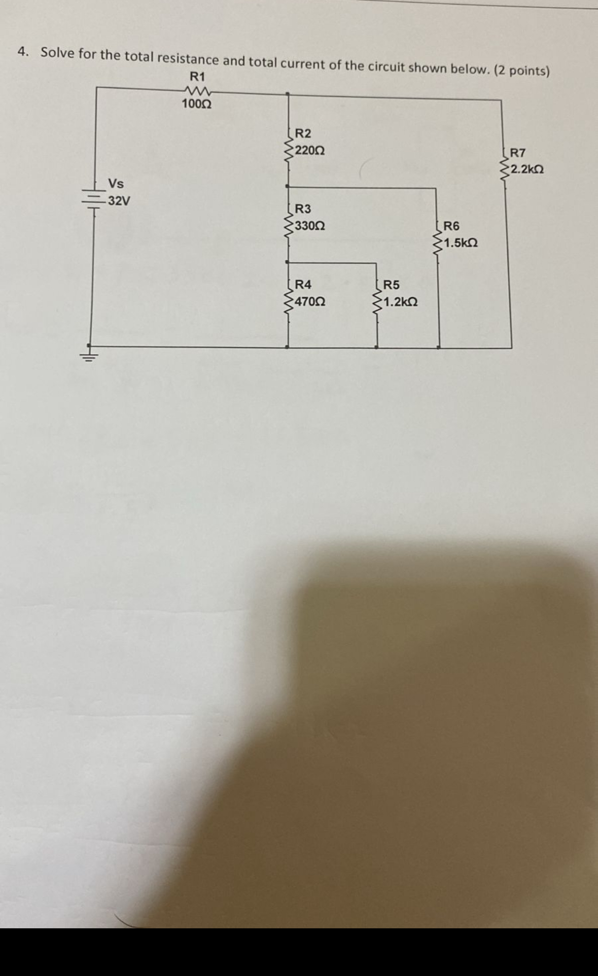 Solved Solve for the total resistance and total current of | Chegg.com
