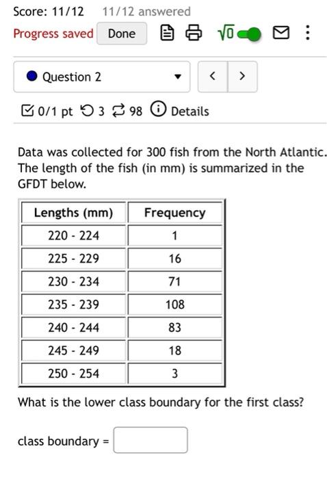 0/1 pt 398 (i) Details Data was collected for 300 | Chegg.com
