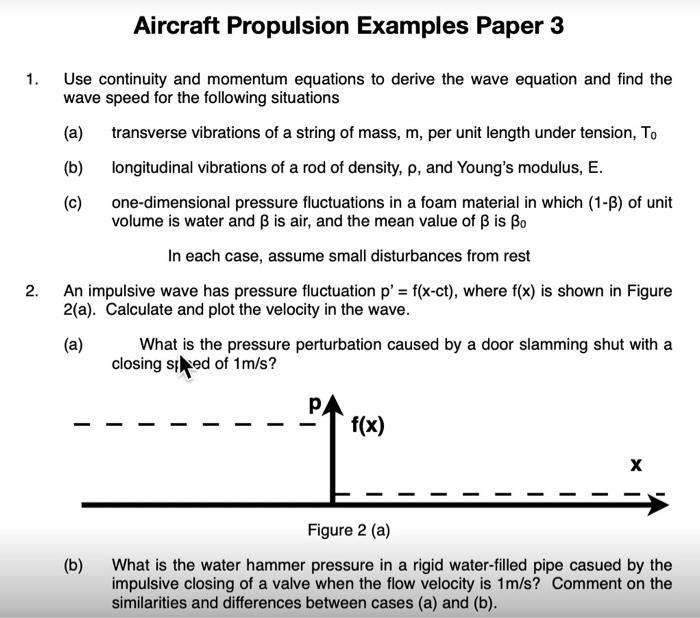 Solved 1. Use continuity and momentum equations to derive