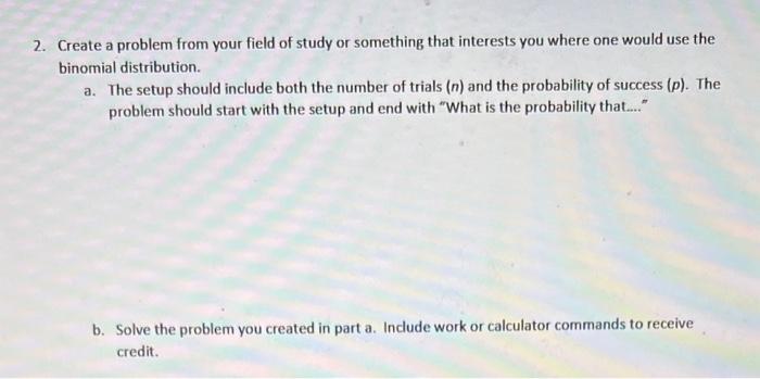 Solved 2. Create a problem from your field of study or | Chegg.com
