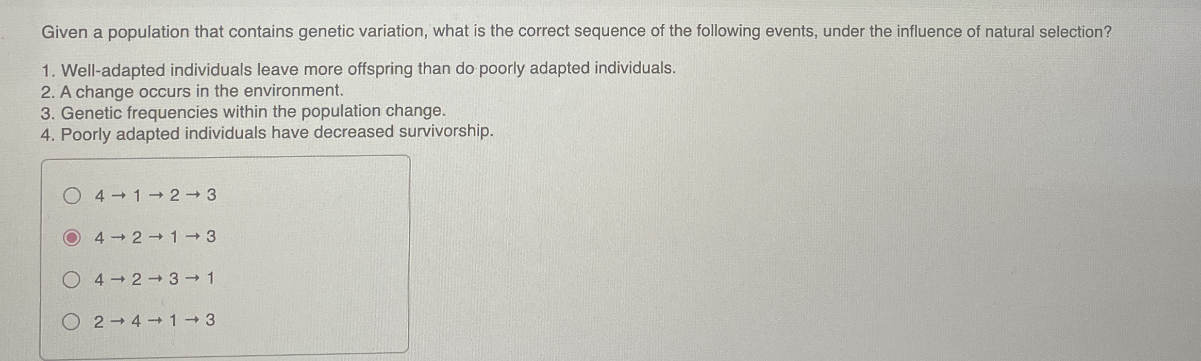 Given a population that contains genetic variation, | Chegg.com