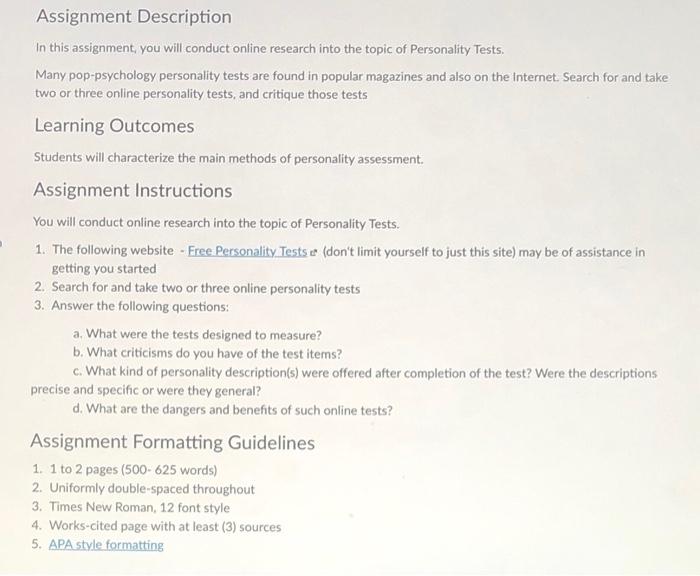 Solved Assignment Description In this assignment, you will | Chegg.com