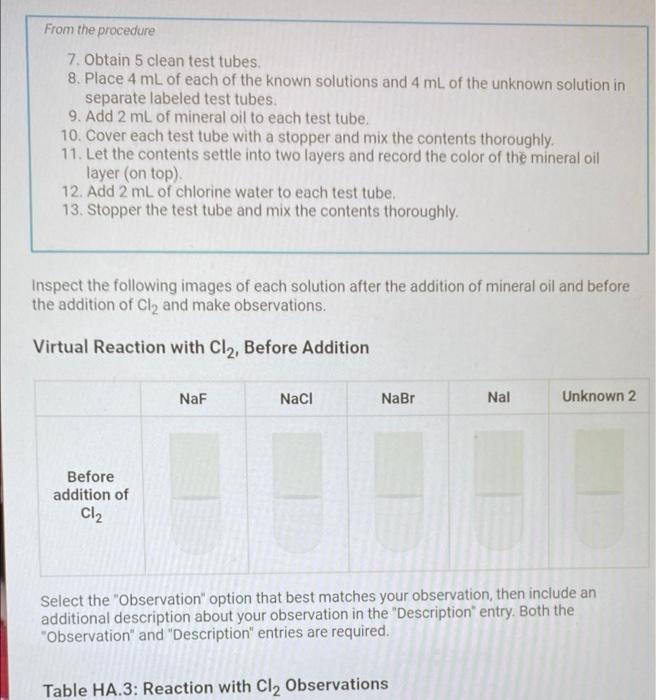 Solved (10pts) Identification of a Halide How will you | Chegg.com