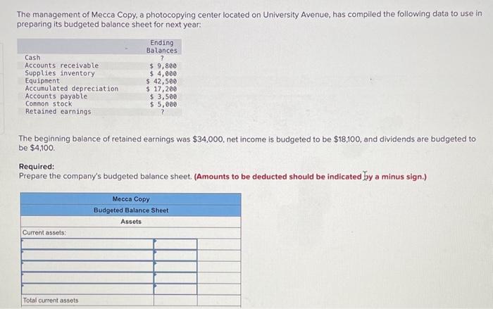 The management of Mecca Copy, a photocopying center located on University Avenue, has compiled the following data to use in p