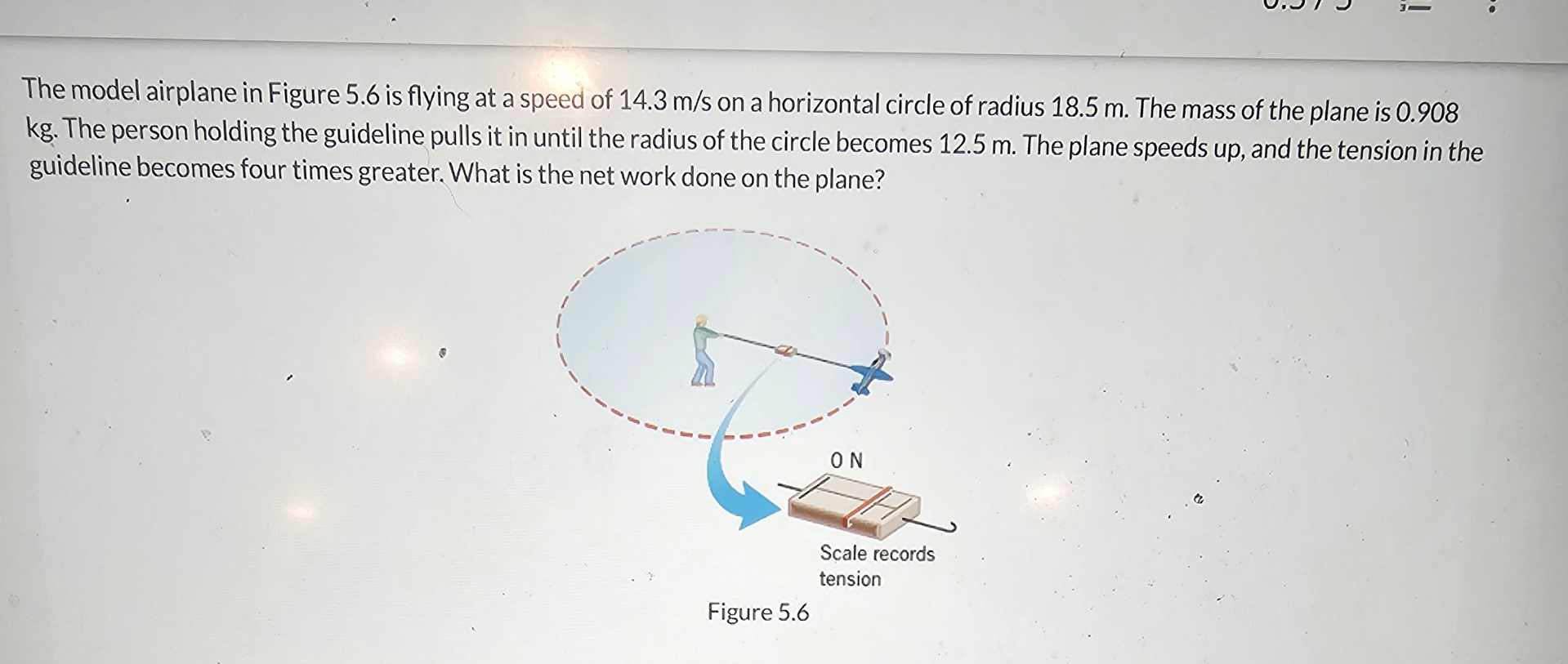 Solved How to solve The model airplane in Figure 5.6 ﻿is | Chegg.com