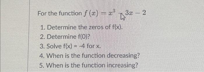 determine the zeros of the function f x 3x2 7x 1