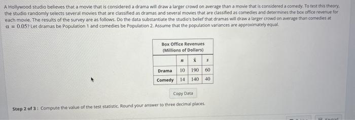 Solved A Hollywood studio believes that a movie that is | Chegg.com