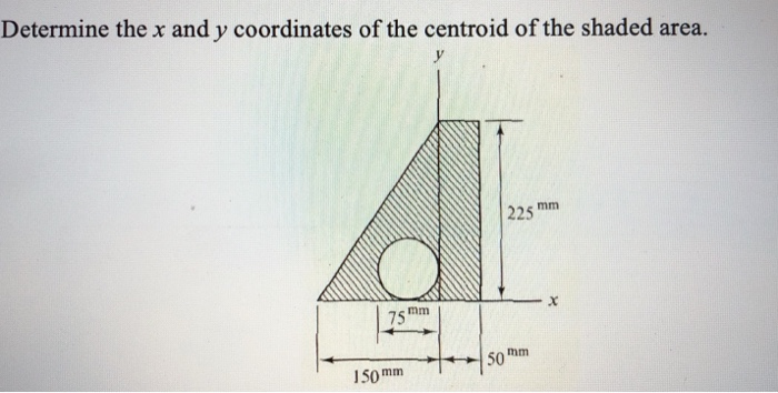 Solved Determine the x and y coordinates of the centroid of | Chegg.com