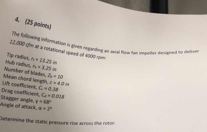 4. (25 points) The following information is given | Chegg.com