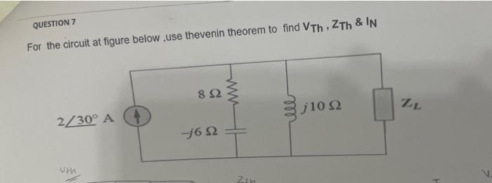 Solved For The Circuit At Figure Below, Use Thevenin Theorem | Chegg.com