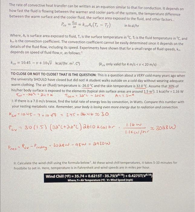 Solved The rate of convective heat transfer can be written | Chegg.com