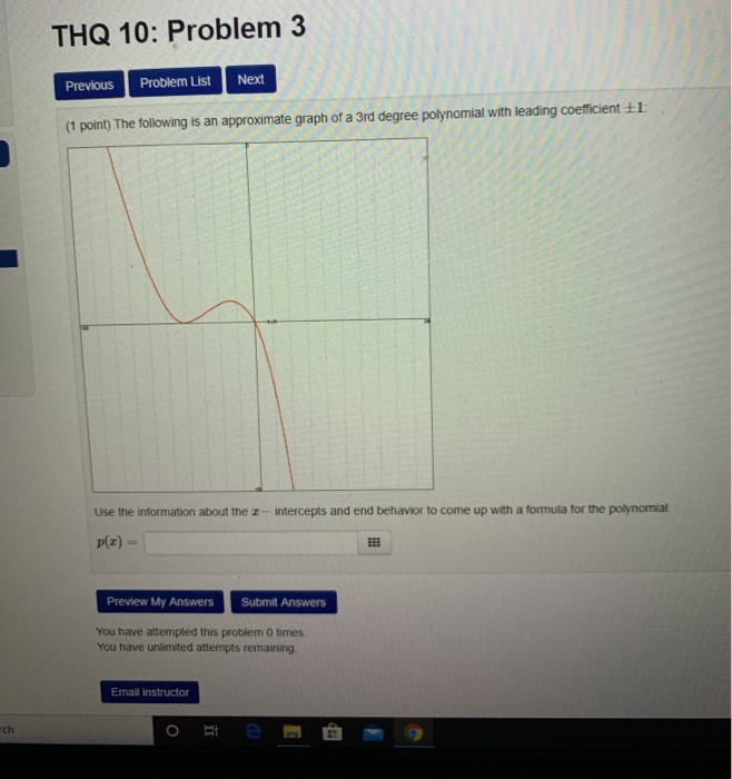 Solved THQ 10: Problem 3 Previous Problem List Next (1 | Chegg.com