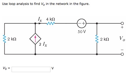 Solved Use loop analysis to find in the network in the | Chegg.com