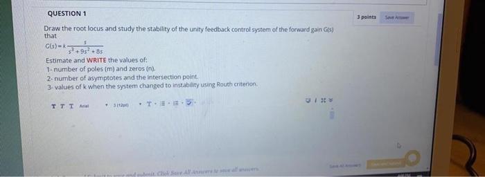 Solved Draw the root locus and study the stability of the | Chegg.com