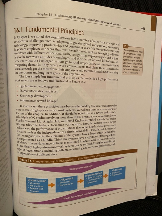 Solved Chapter 16 Implementing HR Strategy: High Performance | Chegg.com