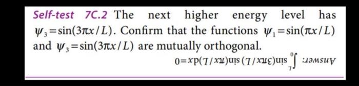 Solved Self-test 7C.2 The next higher energy level has | Chegg.com