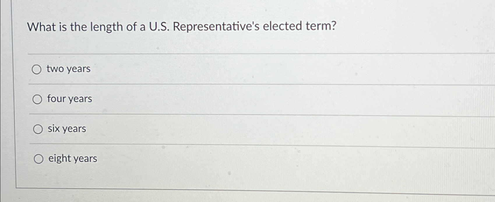 how many years does a house of representative serve per term