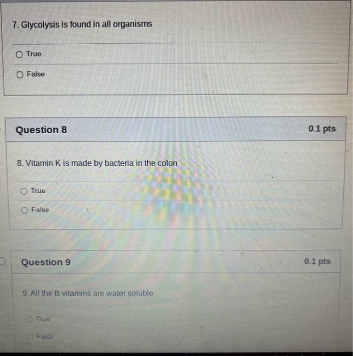 Solved 7. Glycolysis is found in all organisms True False