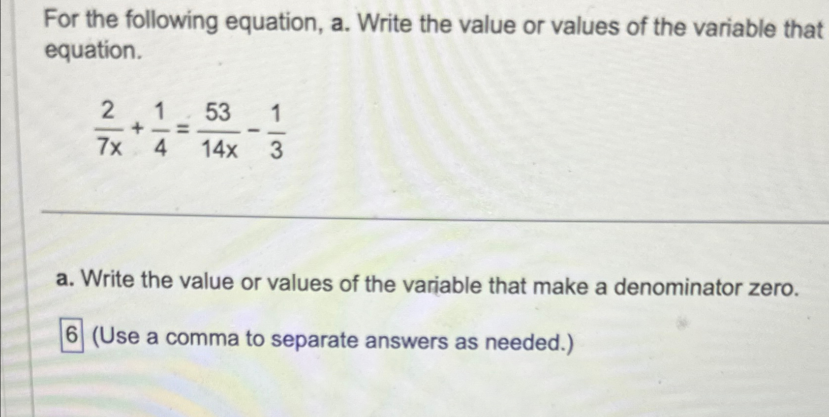 Solved For the following equation, a. ﻿Write the value or | Chegg.com
