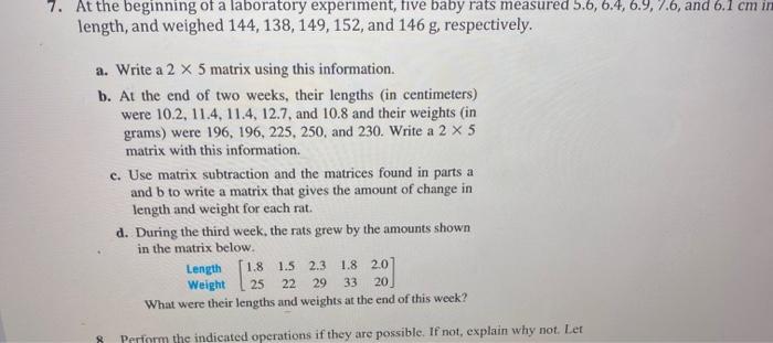 Solved 7. At the beginning of a laboratory experiment, five | Chegg.com