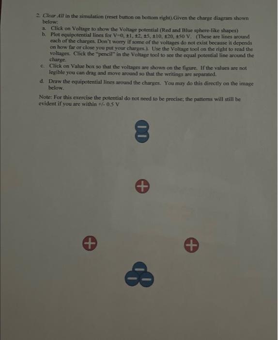 Solved 1. Clear All in the simulation (reset button on | Chegg.com